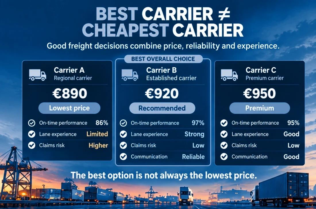 The Best Carrier Is Not Always the Cheapest