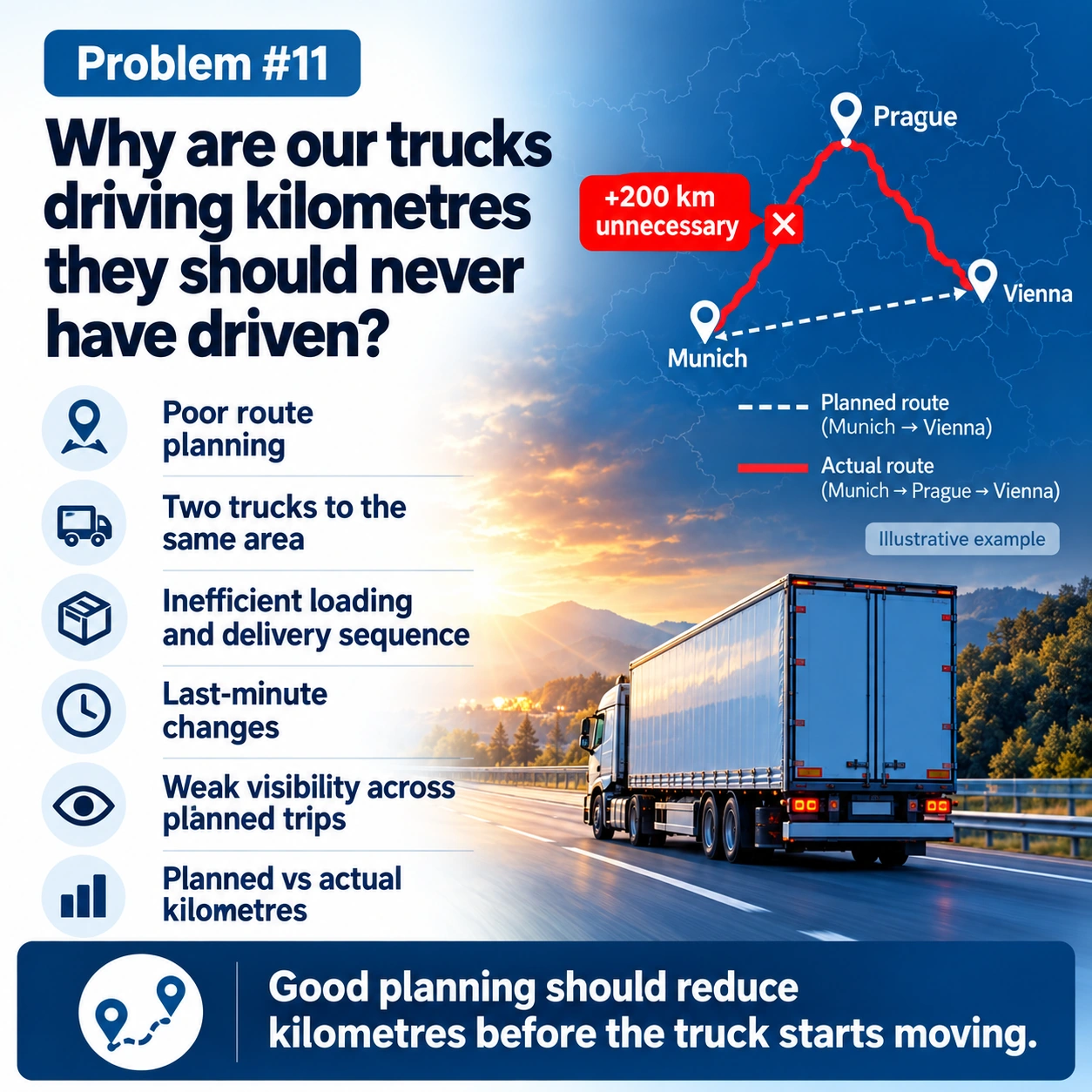 Reduce Unnecessary Kilometres Before Departure